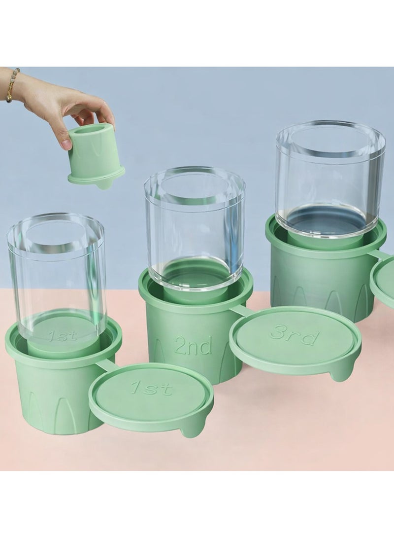 3PCS Hollow Cylindrical Silicone Ice Cube Mold for 24-40oz Flask Thermos Tumbler BPA-Free Ideal for Juice Drinks Coffee (Green) - Image 3